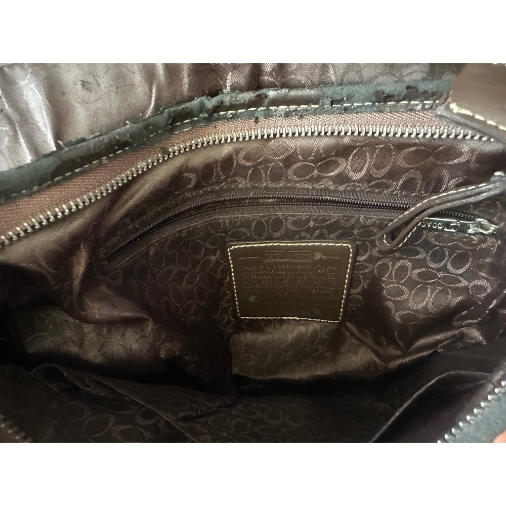 Coach Soho Signature C Monogram Shoulder Bag Brown Vintage Y2K Buckle Bag - Picture 11 of 13